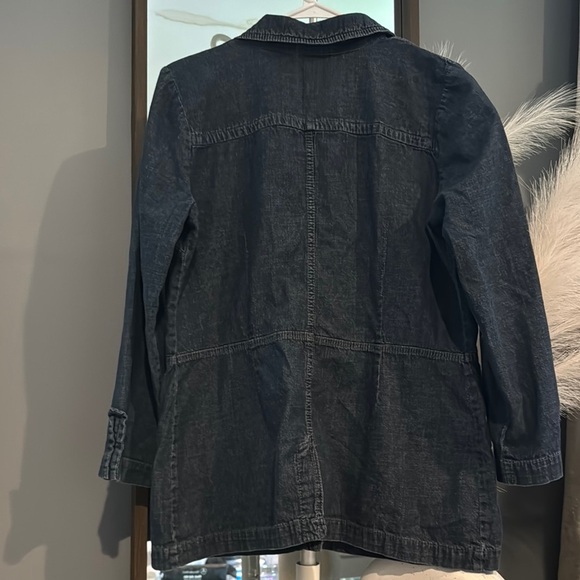 French Cuff‎ Black Jean Jacket Long Sleeve - Picture 8 of 8